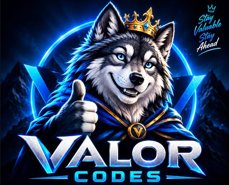 ValorCodes wolf mascot giving a thumbs up